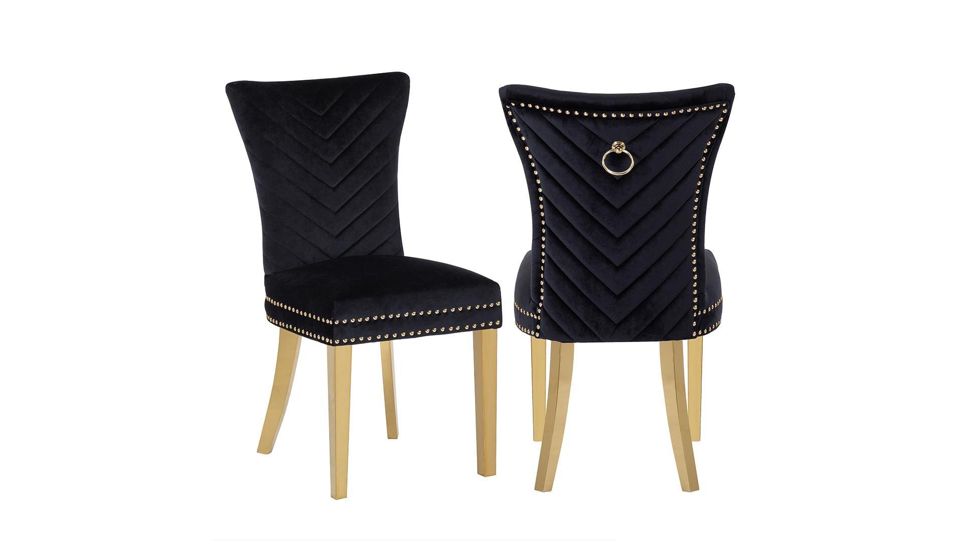 Eva - Gold Dining Chairs - Royal Living Furniture