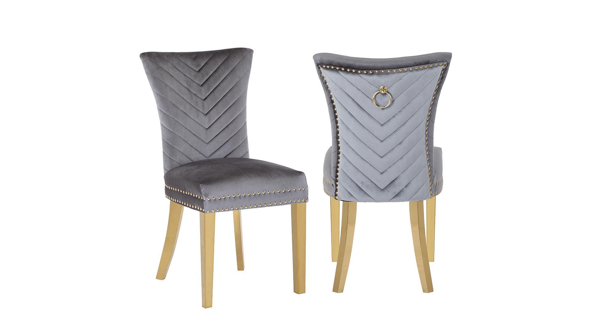 Eva - Gold Dining Chairs - Royal Living Furniture
