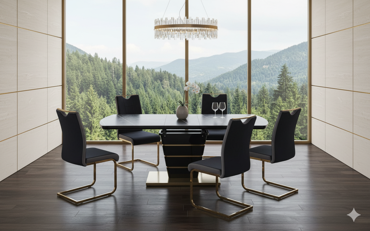 Ryan - Sleek Silhouette 7Pc Dining Set - Royal Living Furniture