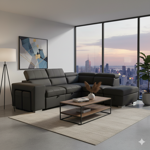 Positano Microfiber Sectional Sofa - Royal Living Furniture