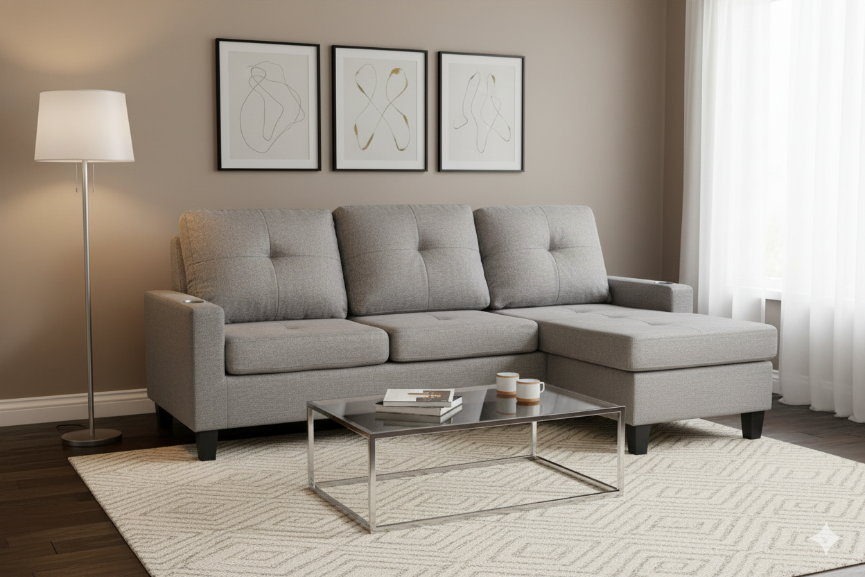 Comfy Sectional Couch - 1022 - Royal Living Furniture