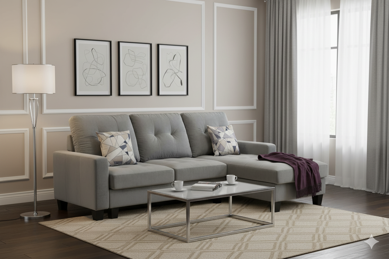 Lina Sectional Sofa with Ottoman - Royal Living Furniture
