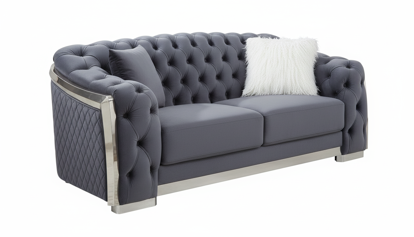 Franco Velvet Tufted Sofa Set - GL 6317 - Royal Living Furniture