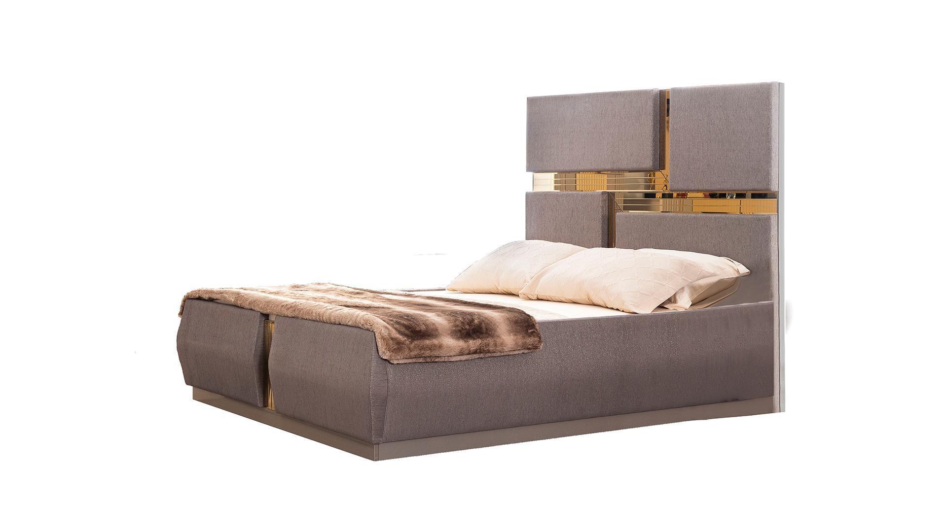 Lorenzo Grey & Gold - Bed - Royal Living Furniture