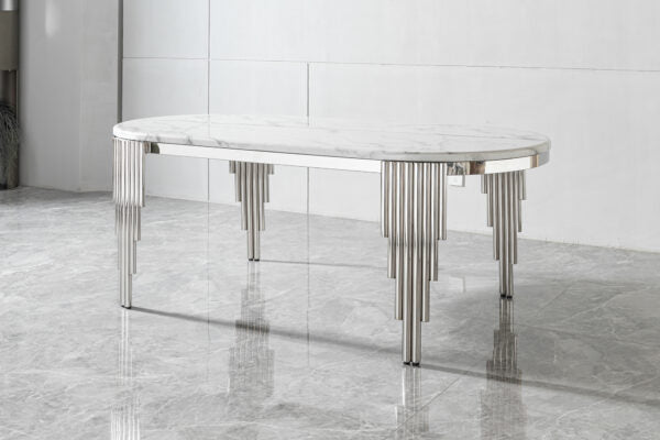 Leslie White Dining Tables - Royal Living Furniture
