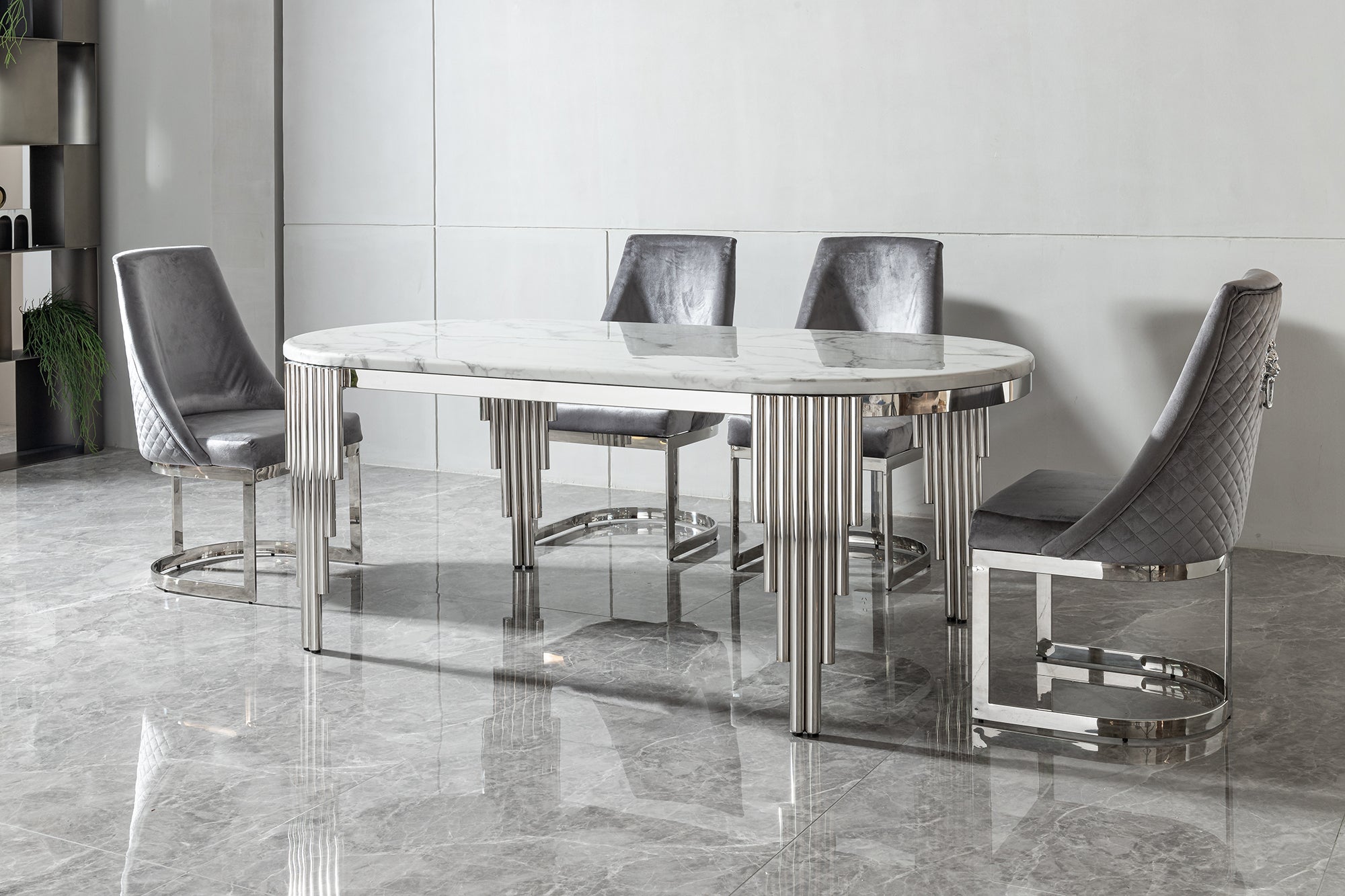 Leslie White Dining Tables - Royal Living Furniture