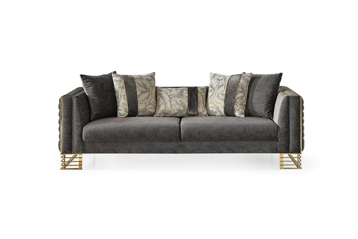 Medusa Velvet Luxury Sofa Set - Royal Living Furniture