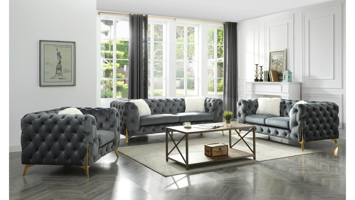 Maderno Velvet Sofa Set - Royal Living Furniture