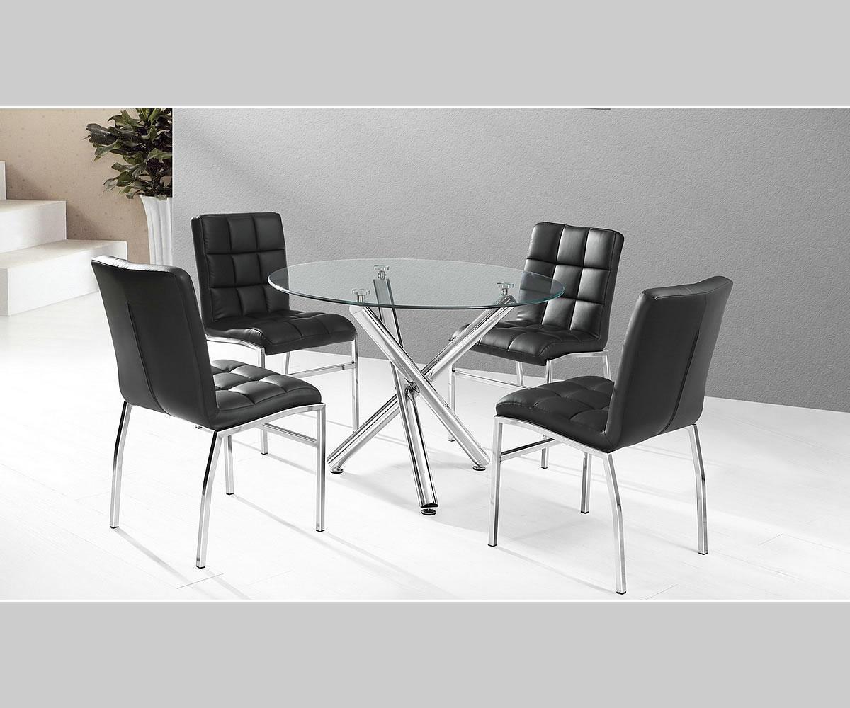 Weston Round Dining Set (Table + 4 Chairs) - Royal Living Furniture