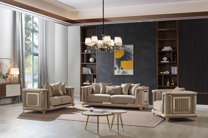 Sofa Set Taupe - 327 - Royal Living Furniture