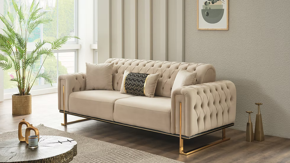 Mondo Tufted  Sof Set - Royal Living Furniture