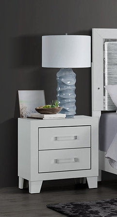 Lucia-White Night Stand - Royal Living Furniture