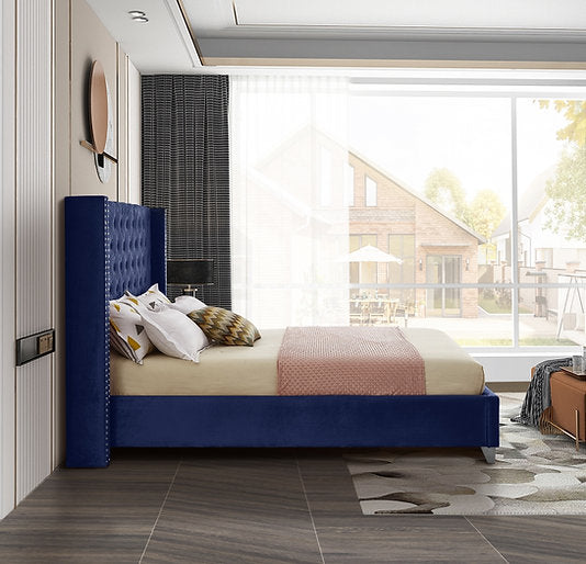 Bed Blue-IF 5891 - Royal Living Furniture