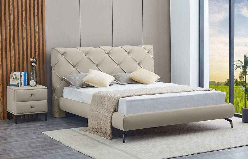 Bed Creme Beige-IF 5945 - Royal Living Furniture