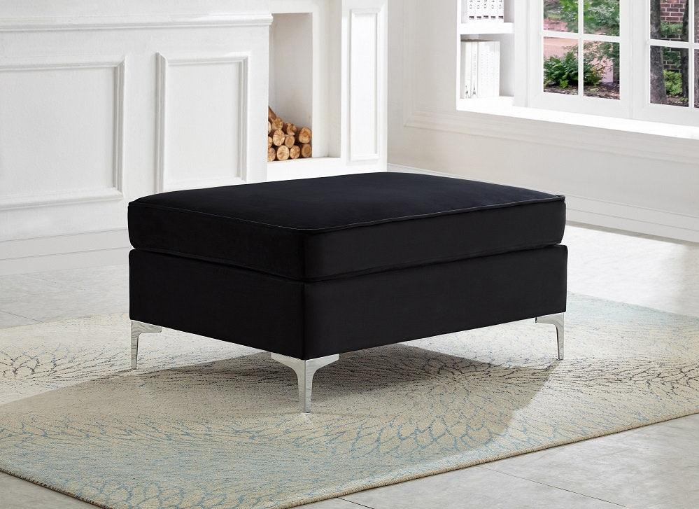 Elegant Velvet Ottoman - IF-9285 - Royal Living Furniture