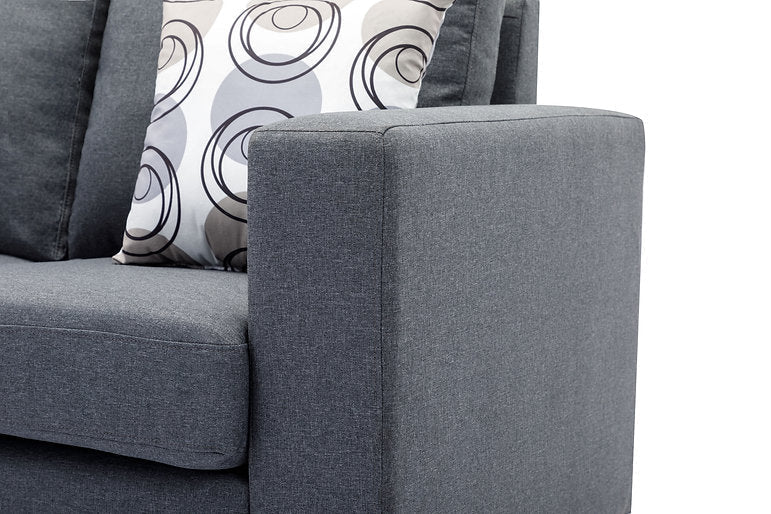 Sectional W/Reversible Chaise Grey Fabric - IF 9325 - Royal Living Furniture