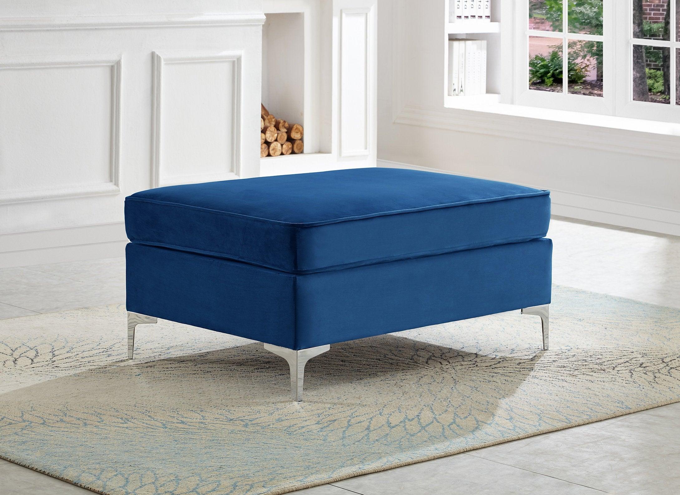 Elegant Velvet Ottoman - IF-9285 - Royal Living Furniture