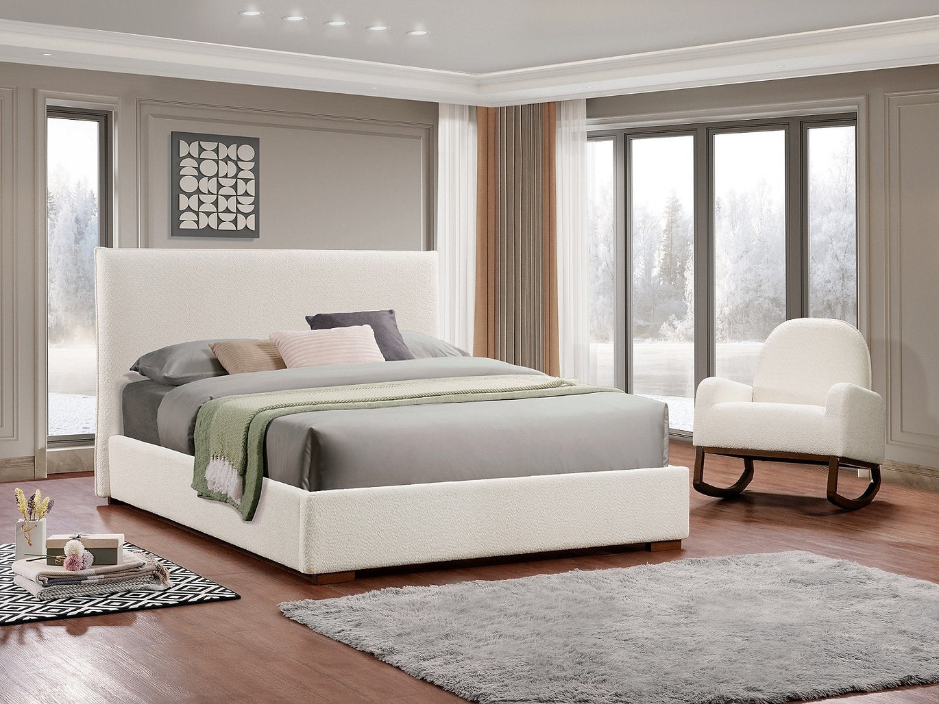 Bed Creme Beige-IF 5568 - Royal Living Furniture