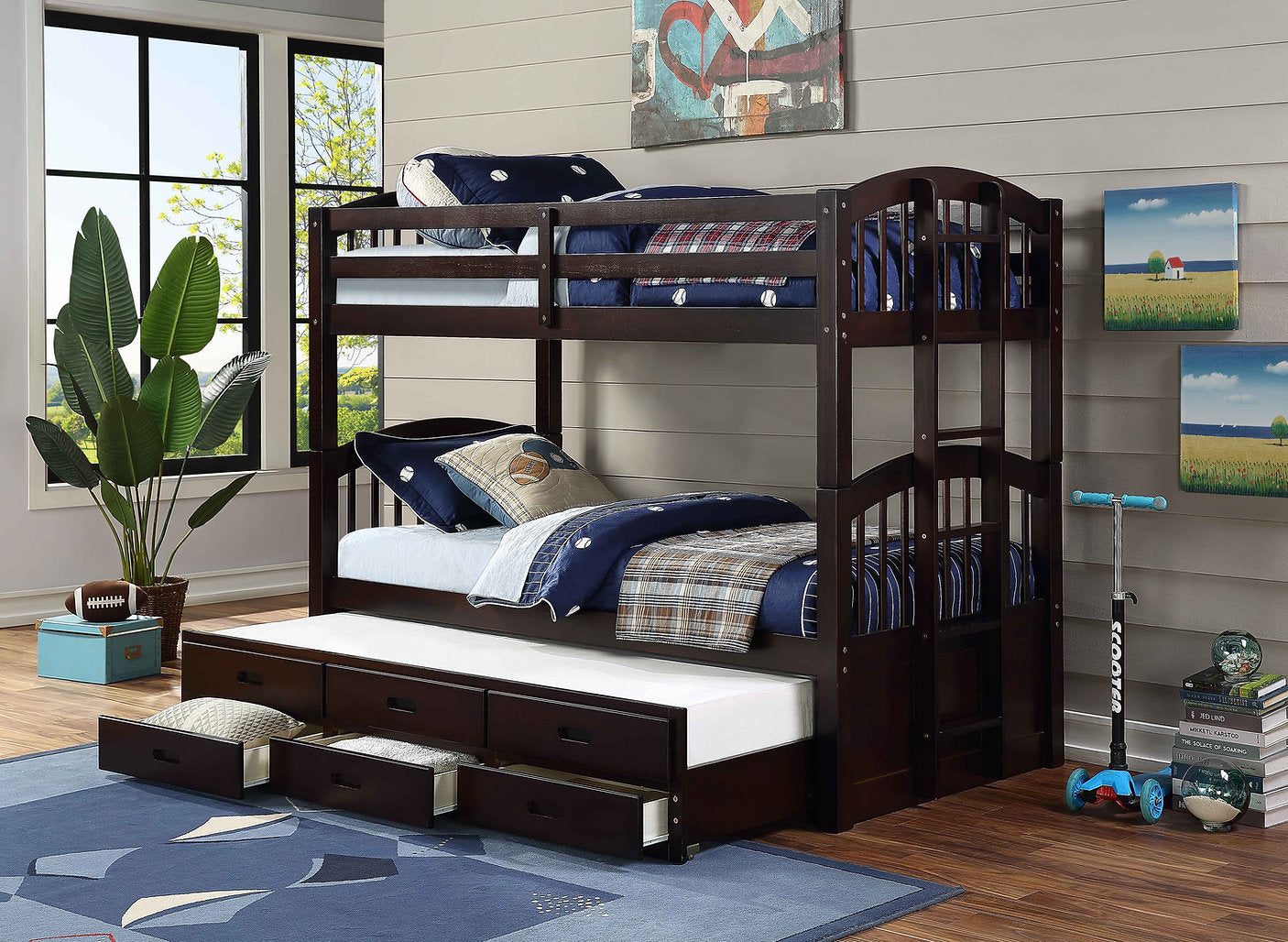 Bunk Bed Espresso-B 1840 - Royal Living Furniture