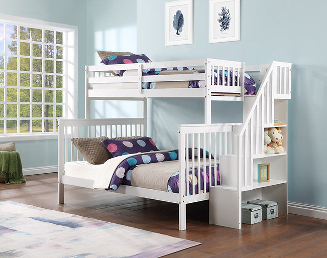 Bunk Bed White-B 1852 - Royal Living Furniture