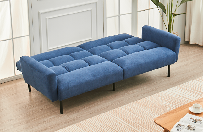 Klik Klak Sofa Bed Blue Fabric - IF 8040 - Royal Living Furniture