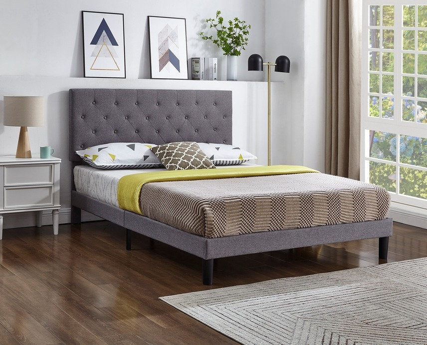 Bed Grey-IF 5383 - Royal Living Furniture