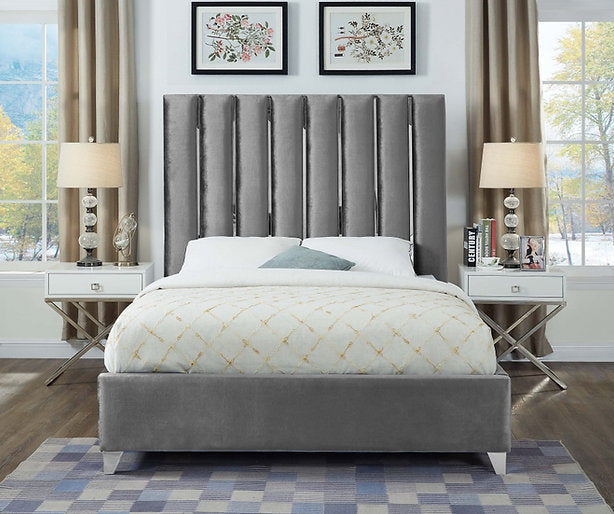 Bed Grey-IF 5620 - Royal Living Furniture