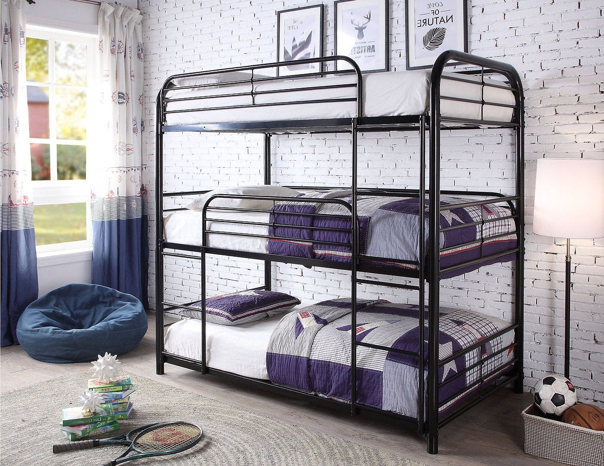 Bunk Bed Black B-503 - Royal Living Furniture