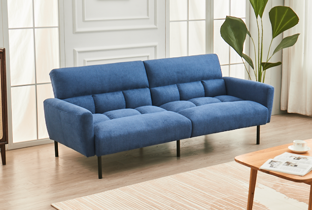 Klik Klak Sofa Bed Blue Fabric - IF 8040 - Royal Living Furniture