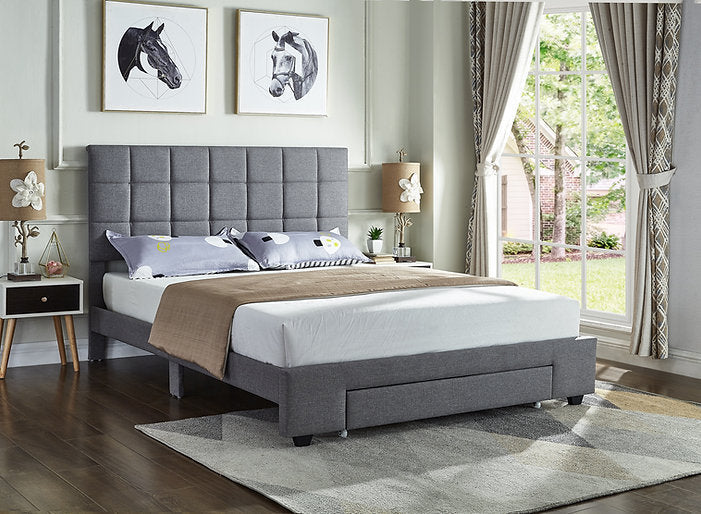 Bed Grey-IF 5493 - Royal Living Furniture