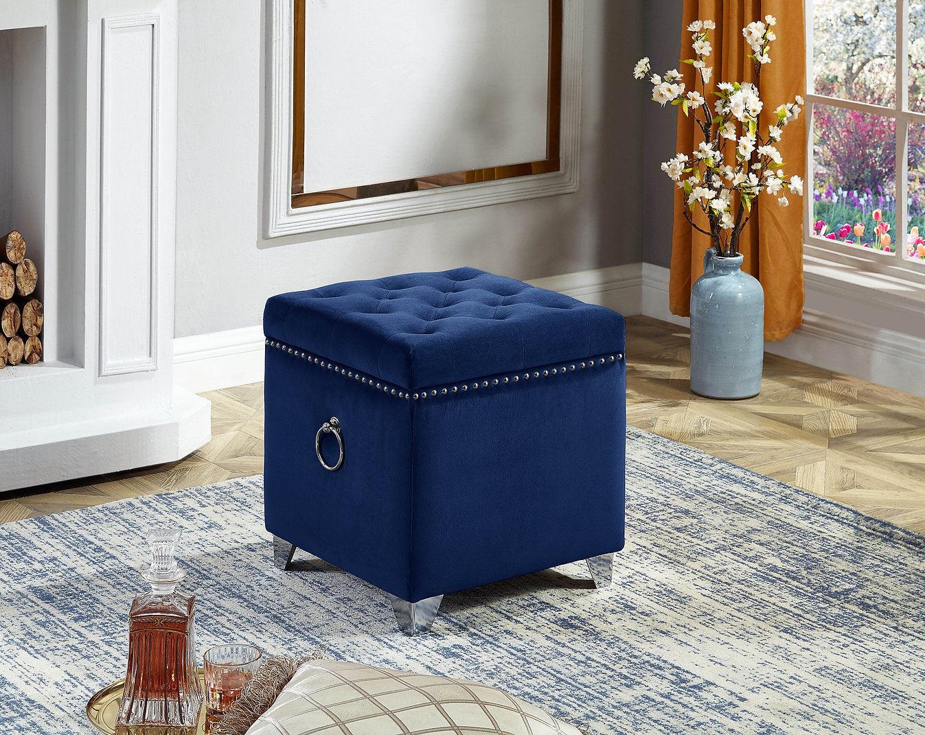Stylish Velvet Storage Ottoman - IF-6295-6296-6297 - Royal Living Furniture