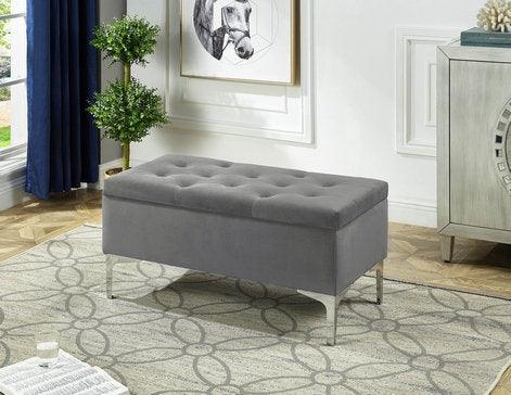 Stylish Velvet Storage Bench - IF-6255-6256-6257 - Royal Living Furniture