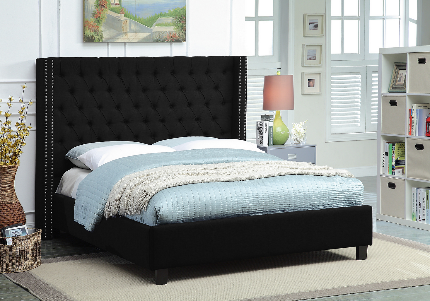 Bed Black-IF 5899 - Royal Living Furniture