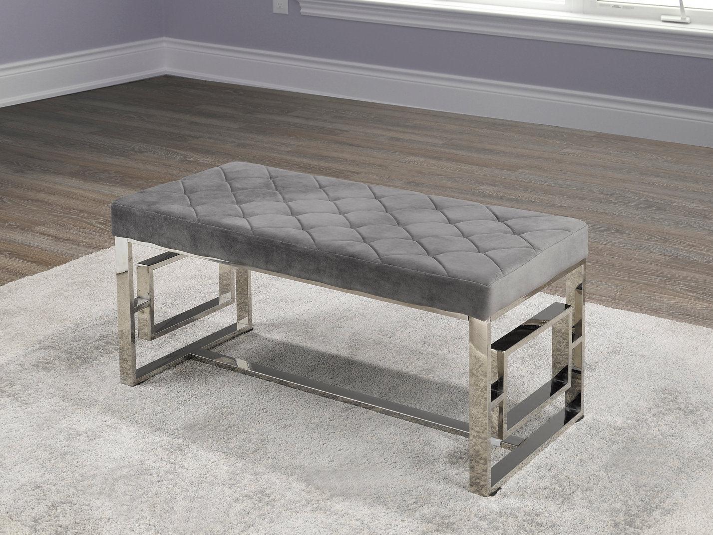 Chic Chrome Bench - IF-6610-6611 - Royal Living Furniture