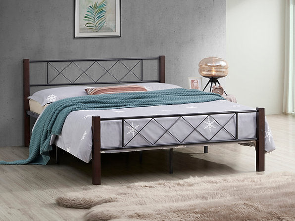 Bed Wooden Grain-IF125 - Royal Living Furniture