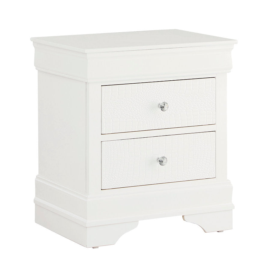 Pompei (White) Night Stand - Royal Living Furniture