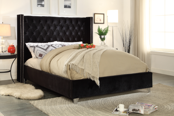 Bed Black-IF 5893 - Royal Living Furniture