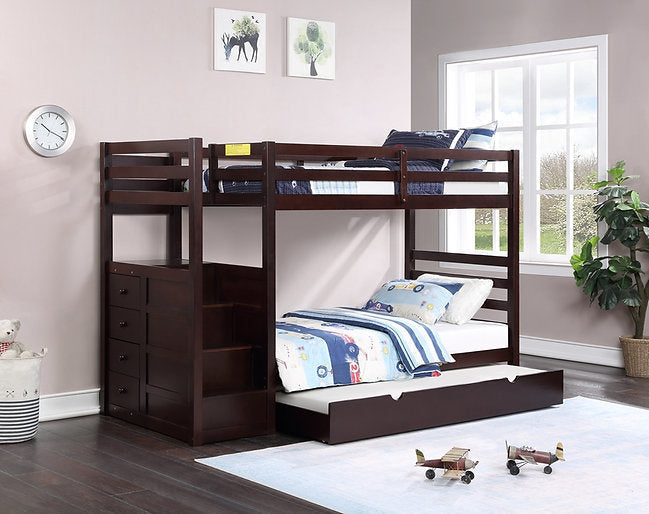 Bunk Bed Espresso - B 1890 - Royal Living Furniture
