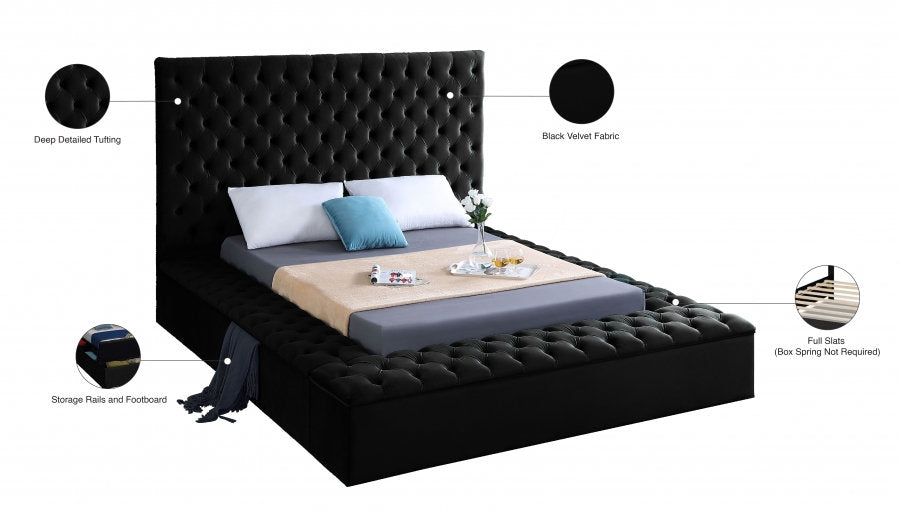Bed Black-IF 5793 - Royal Living Furniture