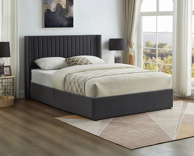 Bed Grey-IF 5408 - Royal Living Furniture