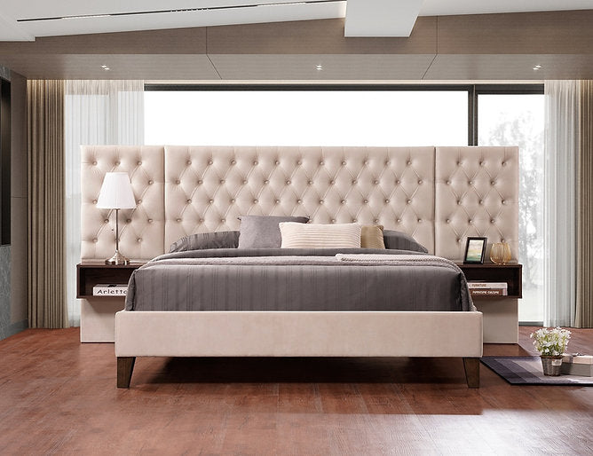 Bed Creme Beige-IF 5565 - Royal Living Furniture