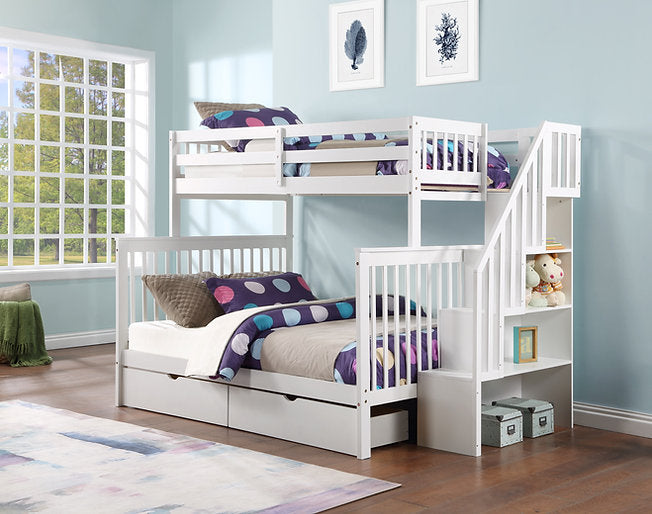 Bunk Bed White-B 1852 - Royal Living Furniture
