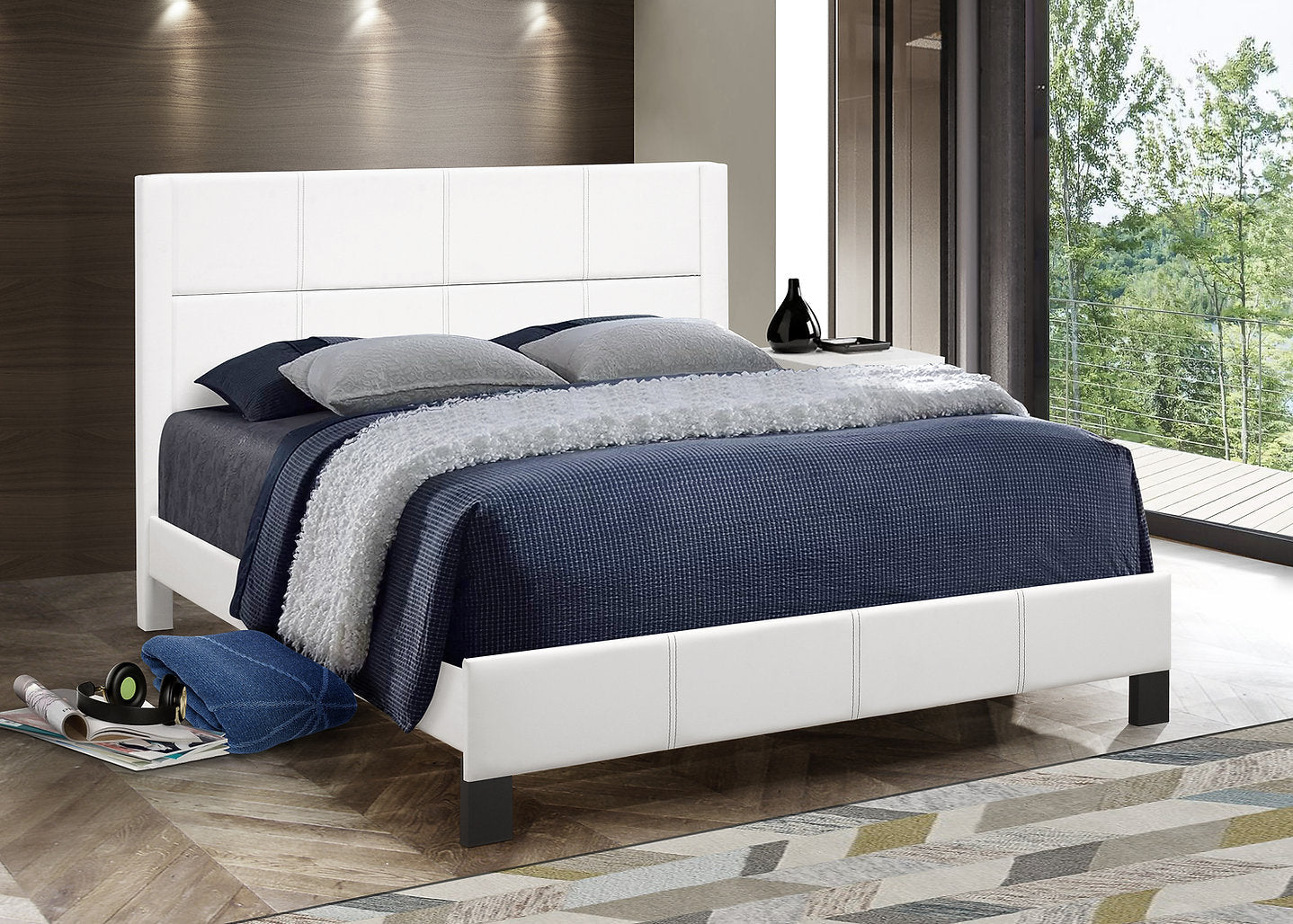 Bed White-IF 5351 - Royal Living Furniture