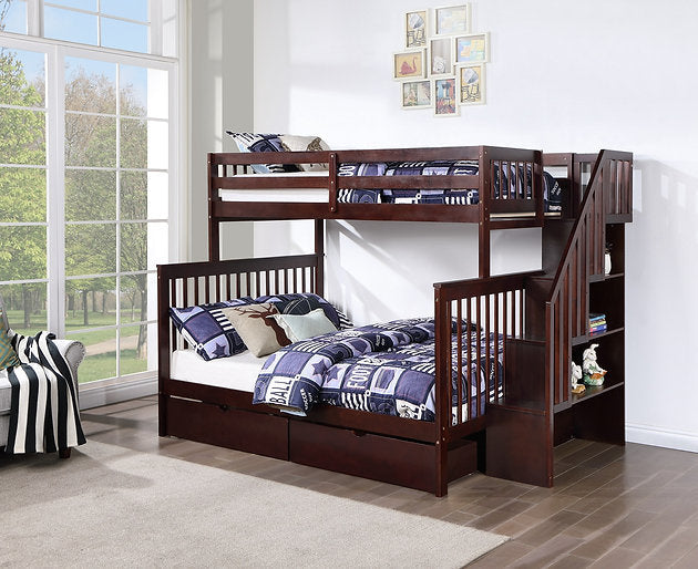 Bunk Bed Espresso-B 1850 - Royal Living Furniture