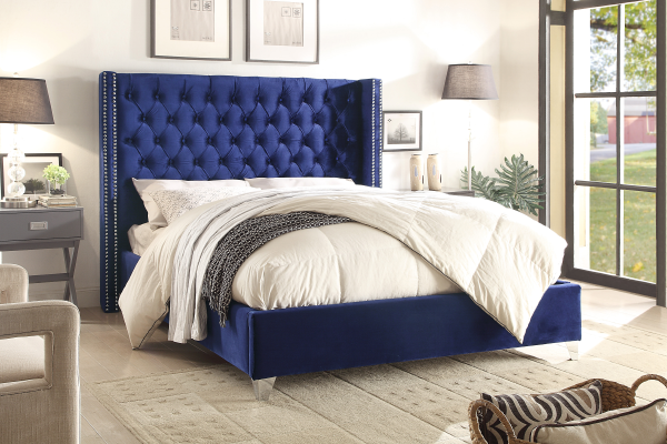 Bed Blue-IF 5891 - Royal Living Furniture