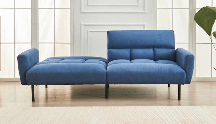 Klik Klak Sofa Bed Blue Fabric - IF 8040 - Royal Living Furniture