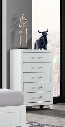 Lucia-White Chest - Royal Living Furniture