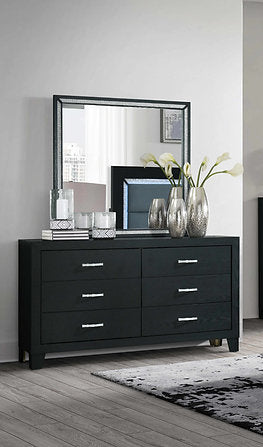 Reid-Black Dresser & Mirror - Royal Living Furniture