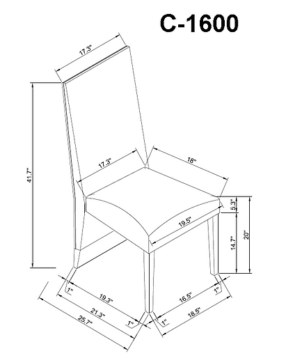 Chair - C 1600 - Royal Living Furniture