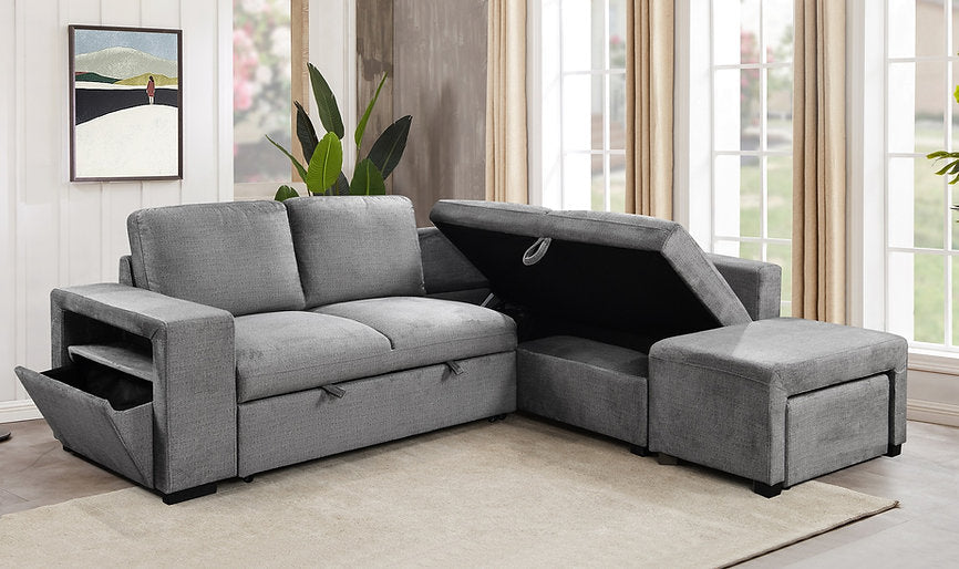 RHF Sofabed Sectional Grey Fabric - IF 9035 - Royal Living Furniture